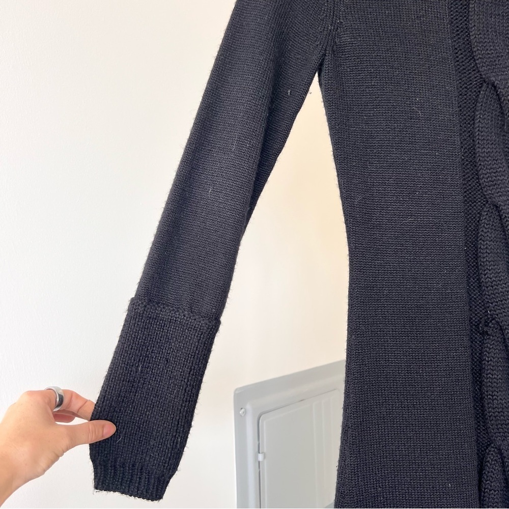 SOLD Vintage Bebe Cable Knit Turtleneck Sweater Dress - Picture 3 of 7